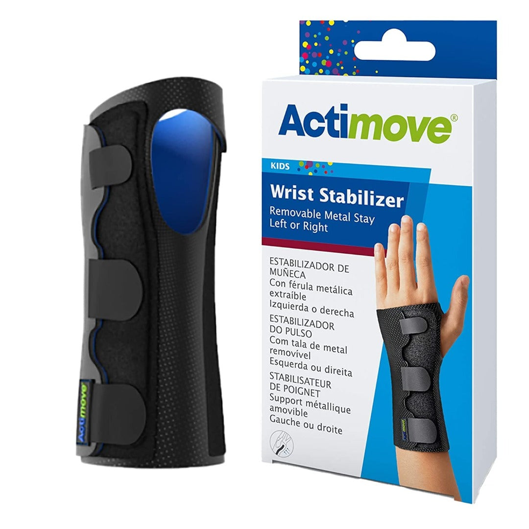 Actimove Wrist Stabilizer Removable Metal Stay -  Right/Left - Black - Senior.com Wrist Brace