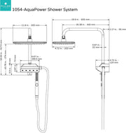 Pulse Showerspas AquaPower Spray System with 11" Rain Showerhead and Magnet Attached 3-Function Hand Shower - Senior.com Shower Heads