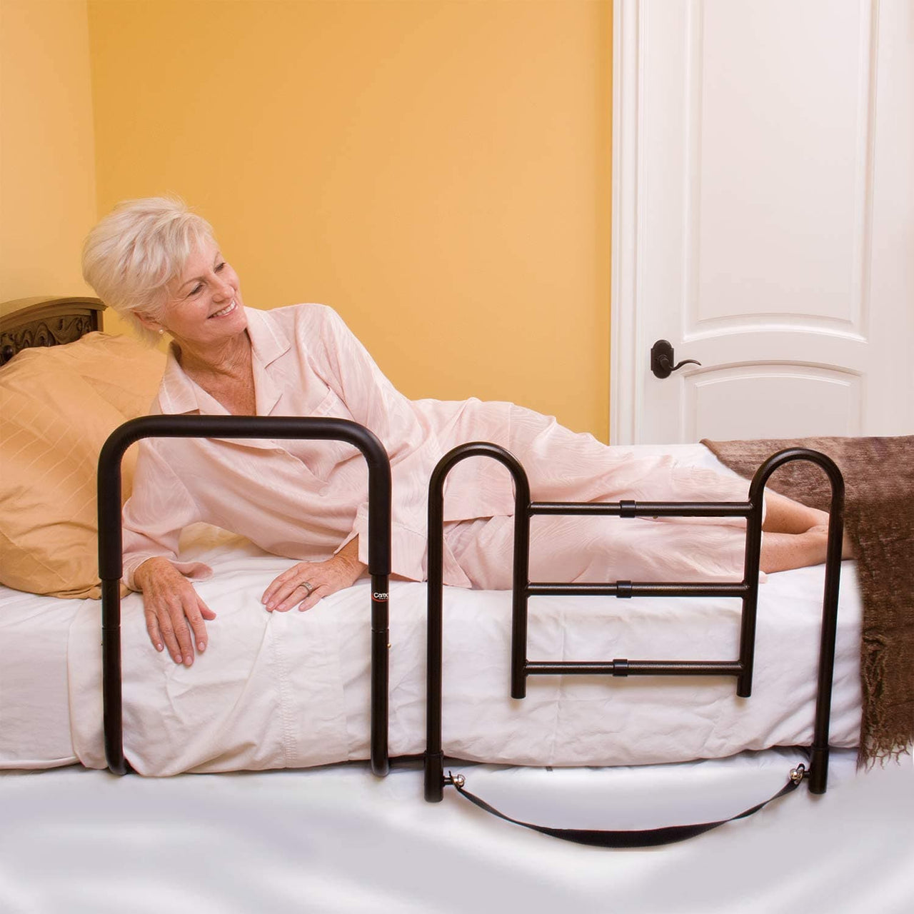 Carex Easy-Up Bed Safety Rails  - Combination Fall Prevention Safety Rails - Senior.com Bed Rails