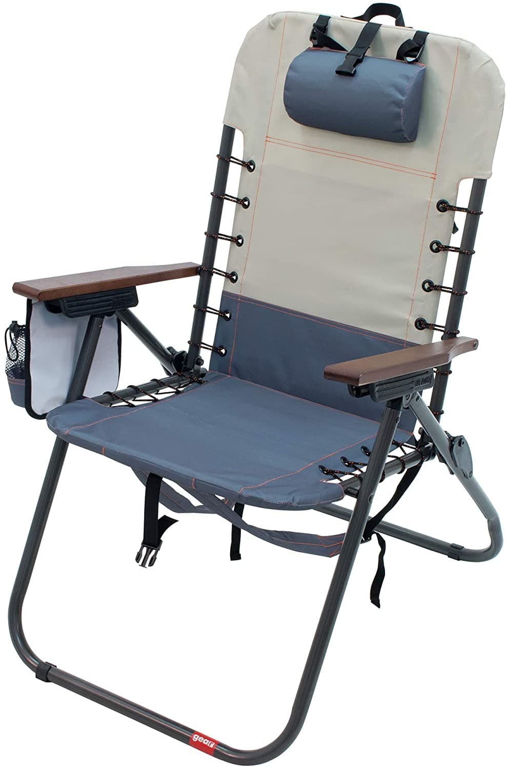 RIO Hi Boy Lace-up Steel Gear Removable Backpack Chair - Slate/Putty - Senior.com Portable Chairs