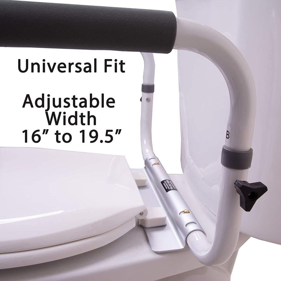 Carex Toilet Safety Frame with Adjustable Width Easy Installation