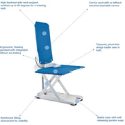 Aquatec R Reclining Bath Lift with Floating Hand Controls & Neck Support - Senior.com Bath Lifts