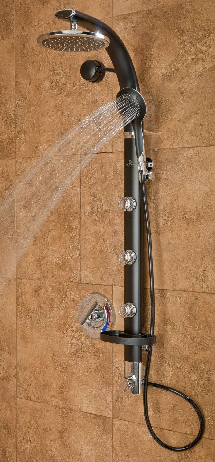 Pulse ShowerSpas Bonzai Shower System 8" Rain Showerhead 3 Spray Jets