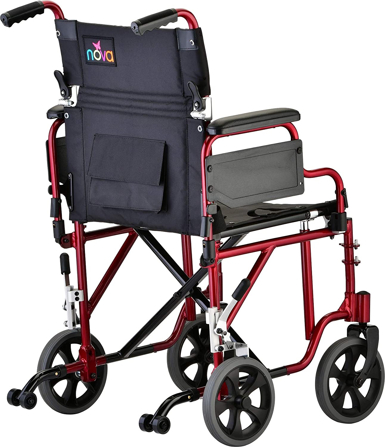 Nova Medical 349 19" Transport Chair with Detachable Arms & Swing Away Foot Rests - Senior.com Transport Chairs