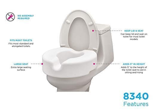 Nova Medical Elevated Raised Toilet Seat for Standard and Elongated - Senior.com Raised Toilet Seats