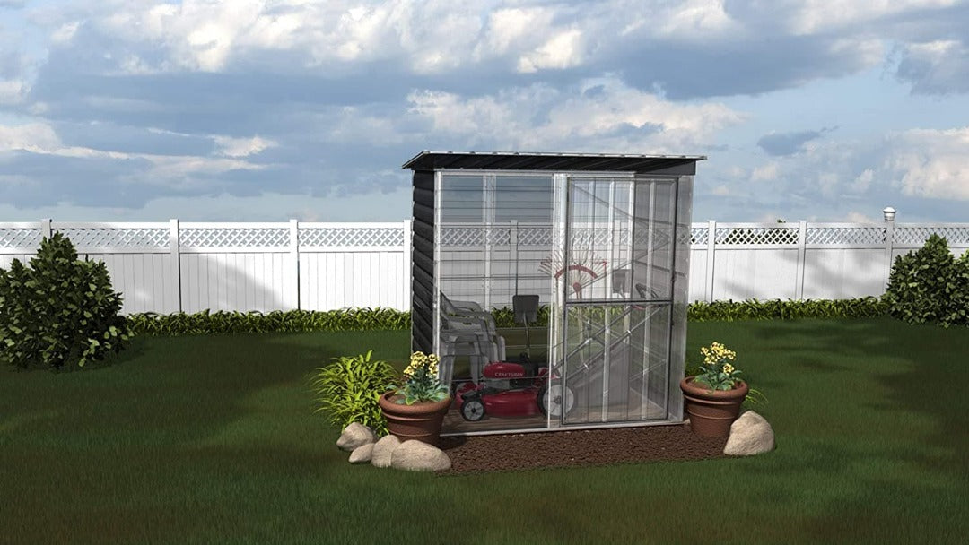 Arrow Shed-in-a-Box Compact Galvanized Steel Storage Shed with Pent Roof - Senior.com Sheds