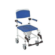 Drive Medical Aluminum Shower Commode Transport Chair - Blue - Senior.com Commodes