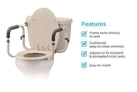 Nova Medical Toilet Support Rails - Senior.com Toilet Safety Frames