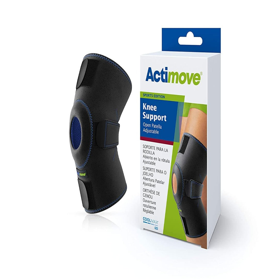 Actimove Knee Support Open Patella Adjustable Universal Black - Senior.com Knee Support