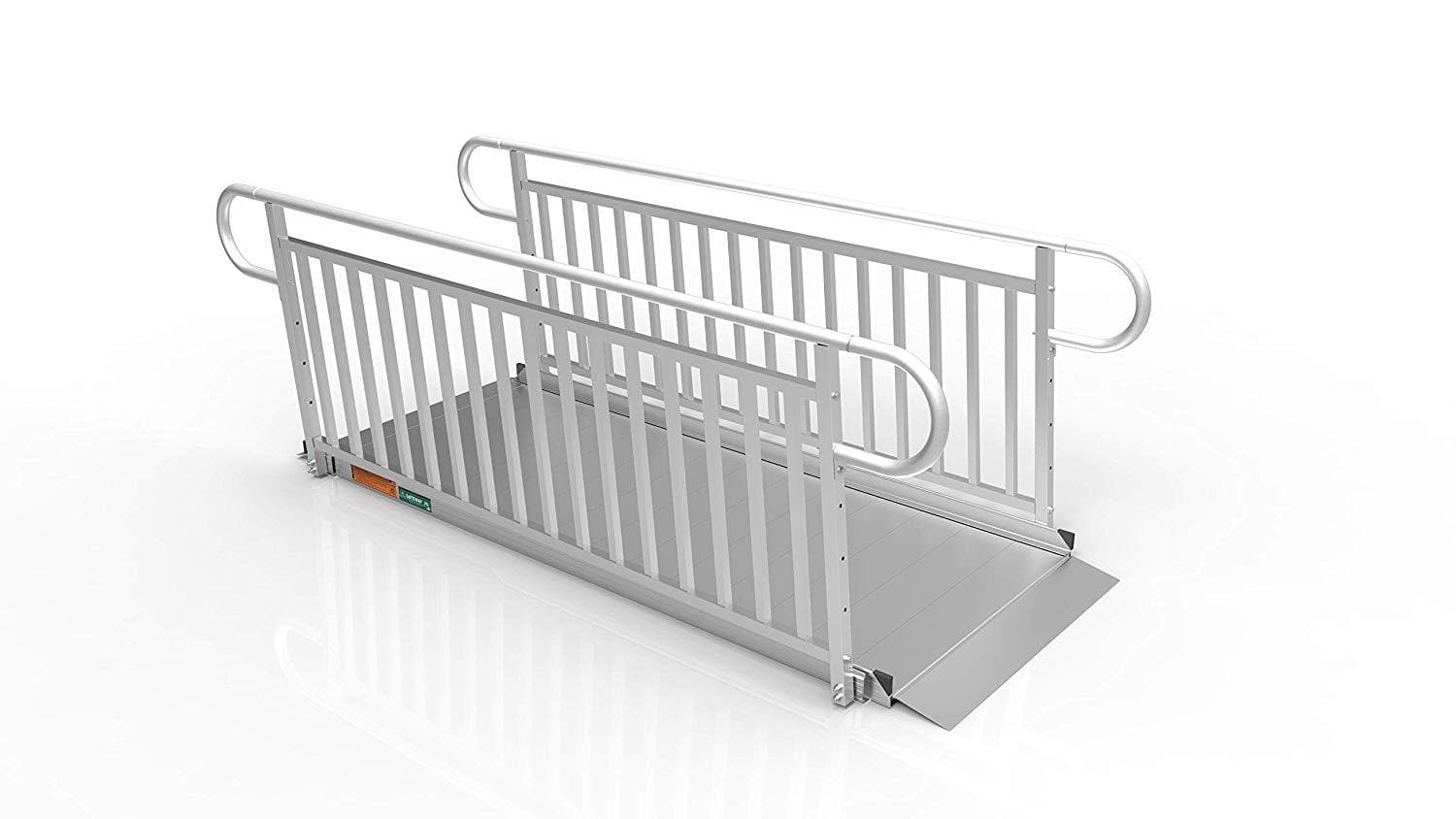 EZ-ACCESS Gateway 3G Portable Solid Surface Mobility Ramps with Vertical Picket Handrails - Senior.com Mobility Ramps