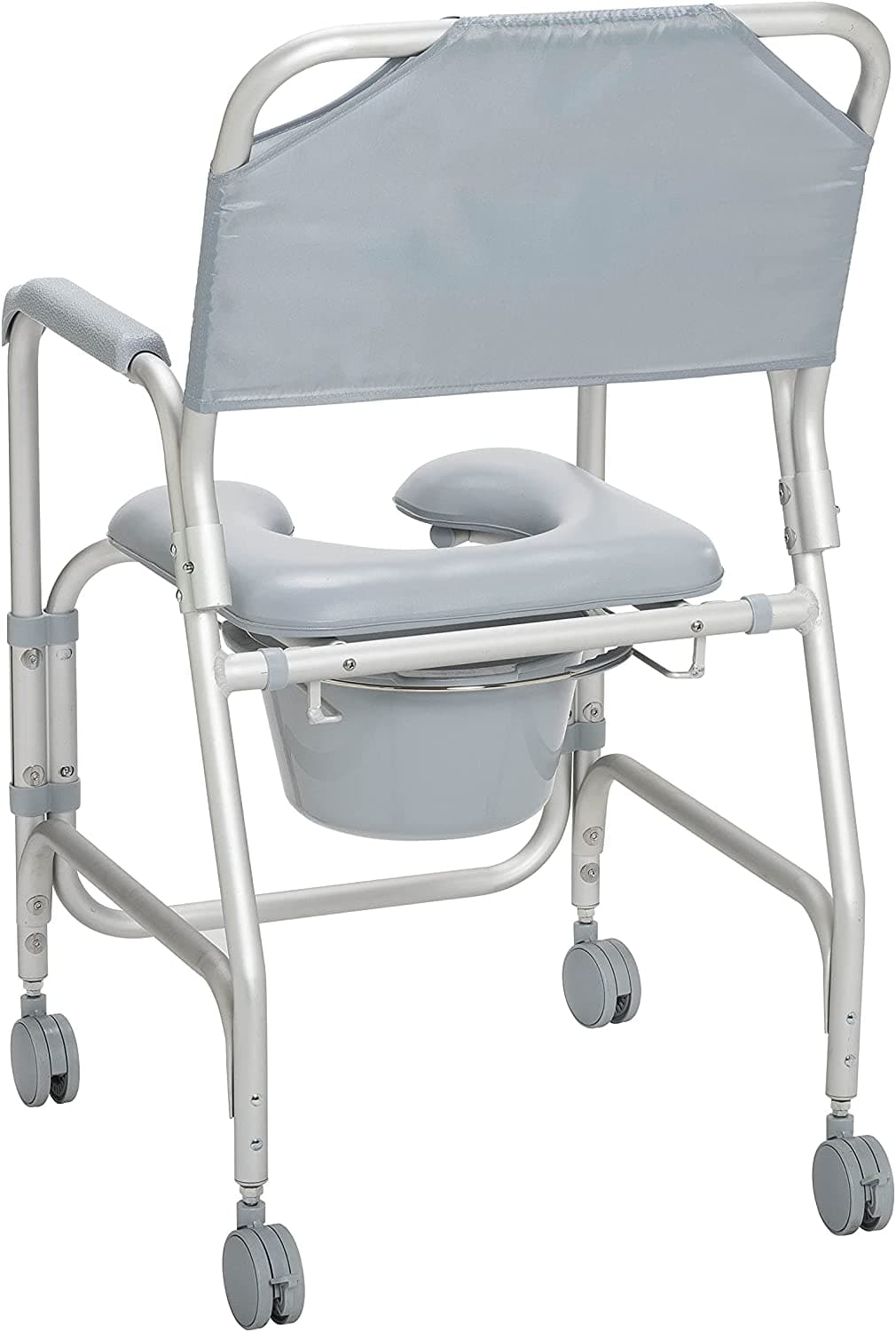 Drive Medical Aluminum Shower Chair and Commode with Casters - Senior.com Commodes