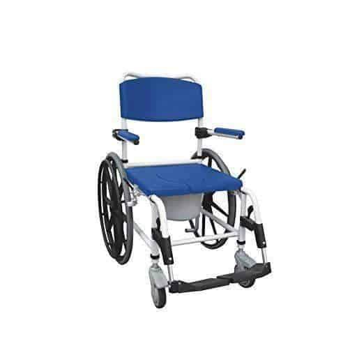 Drive Medical Aluminum Shower Commode Wheelchair - Blue - Senior.com Commodes