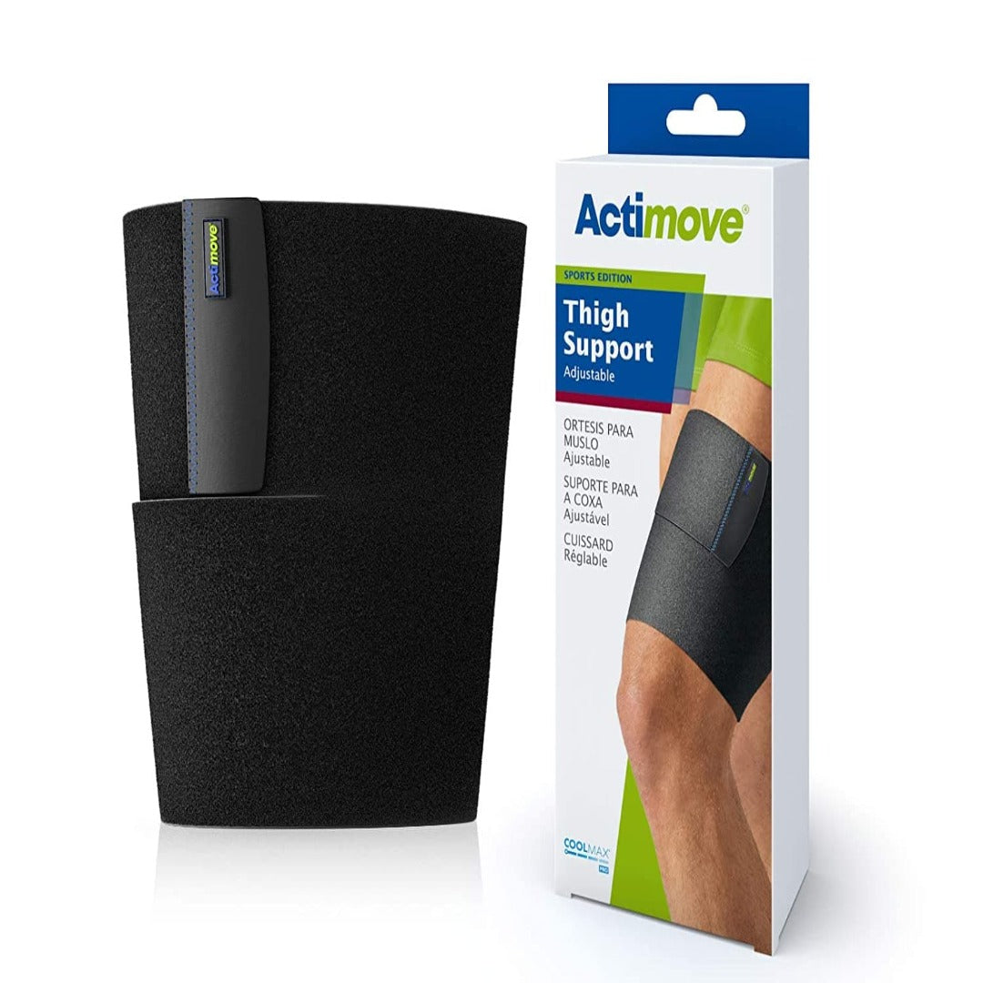 Actimove Adjustable Neoprene Thigh Support Universal Black - Senior.com Thigh Sleeve