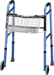 Nova Medical Universal Walker Basket with Insert Tray Cup Holder - Senior.com Walker Parts & Accessories