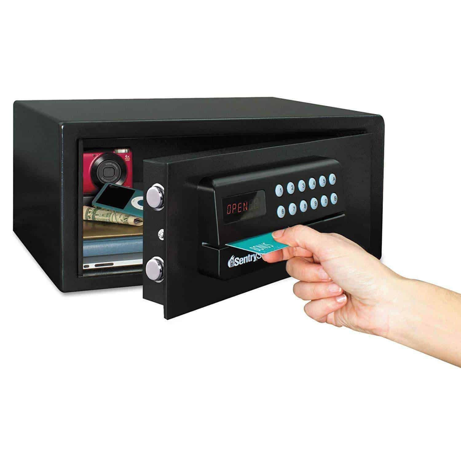 SentrySafe Personal Residential/Hotel Security Safe with Digital Lock & Card Swipe Entry - Senior.com Security Safes