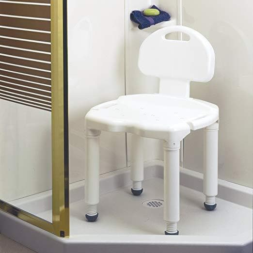 Carex Bariatric Bath Seat And Shower Chair With Back and Anti-Slip Feet - Senior.com Bath Benches & Seats