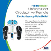 AccuRelief Ultimate Foot Circulator with Remote - EMS Muscle Stimulator - Senior.com Pain Management
