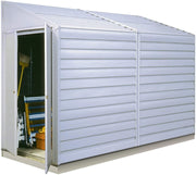 Arrow Yardsaver Compact Galvanized Steel Storage Shed with Angled Roof & Double Doors - Senior.com Sheds