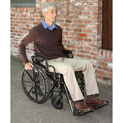 Carex Compact Folding Wheelchair with Large 20” Padded Seat - Senior.com Wheelchairs