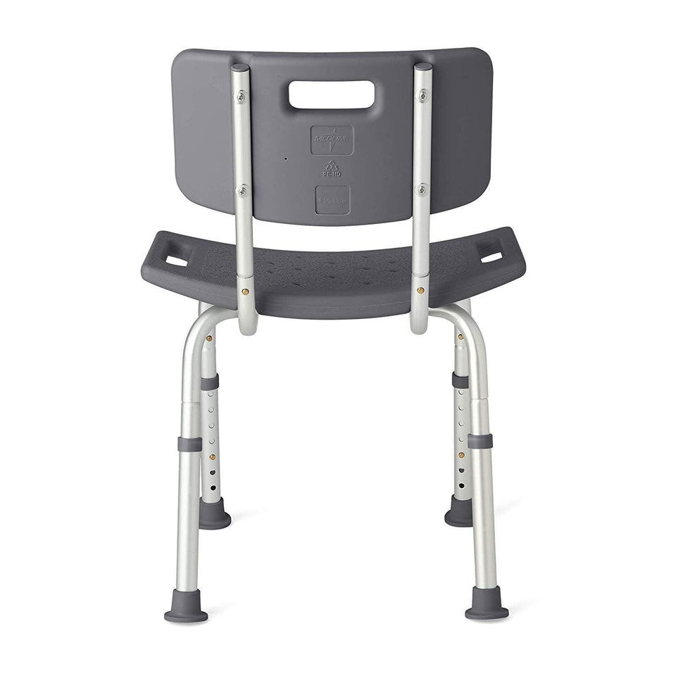 Medline Shower Chair Bath Bench With Back Antimicrobial Protection
