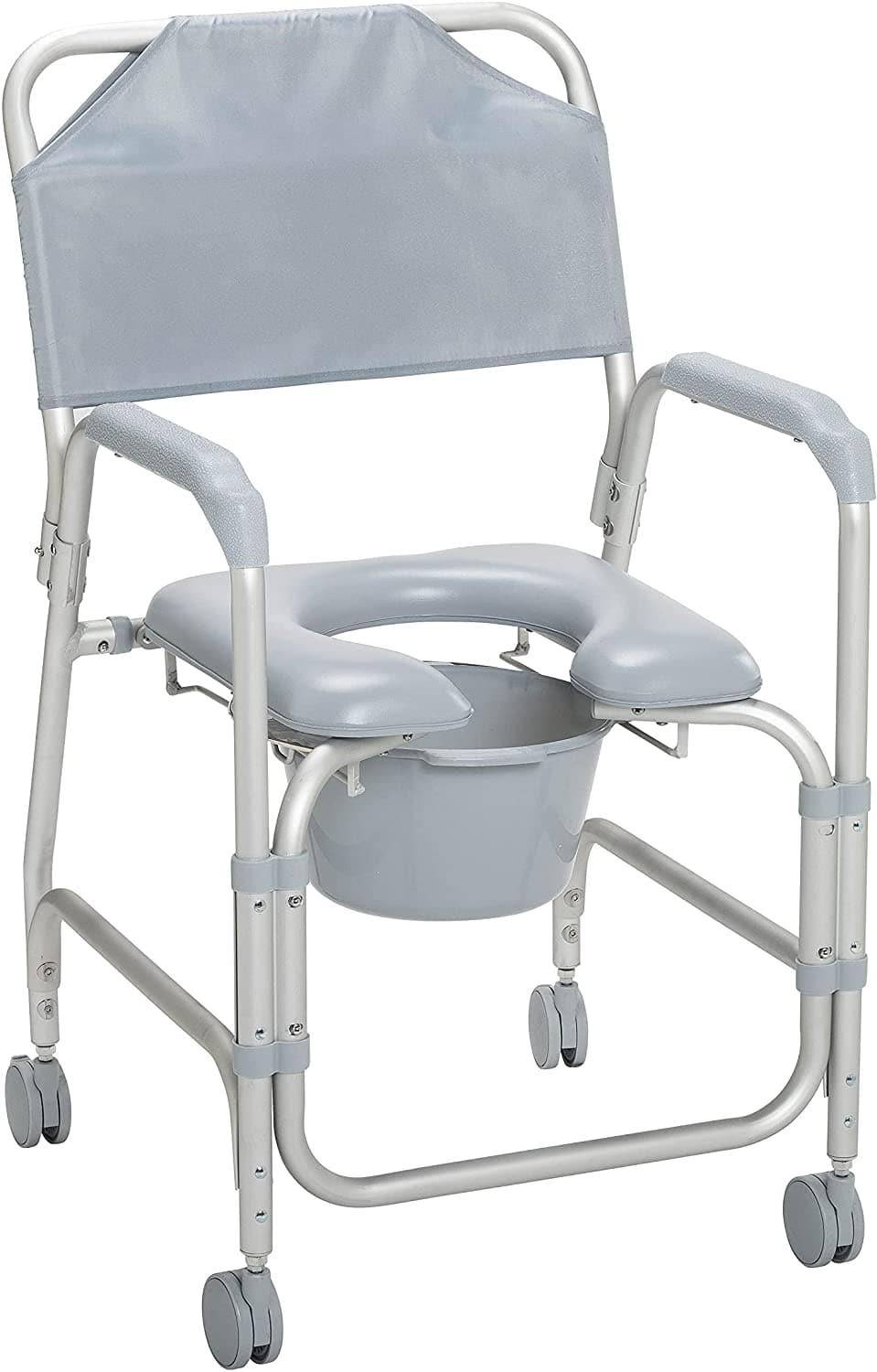 Drive Medical Aluminum Shower Chair and Commode with Casters