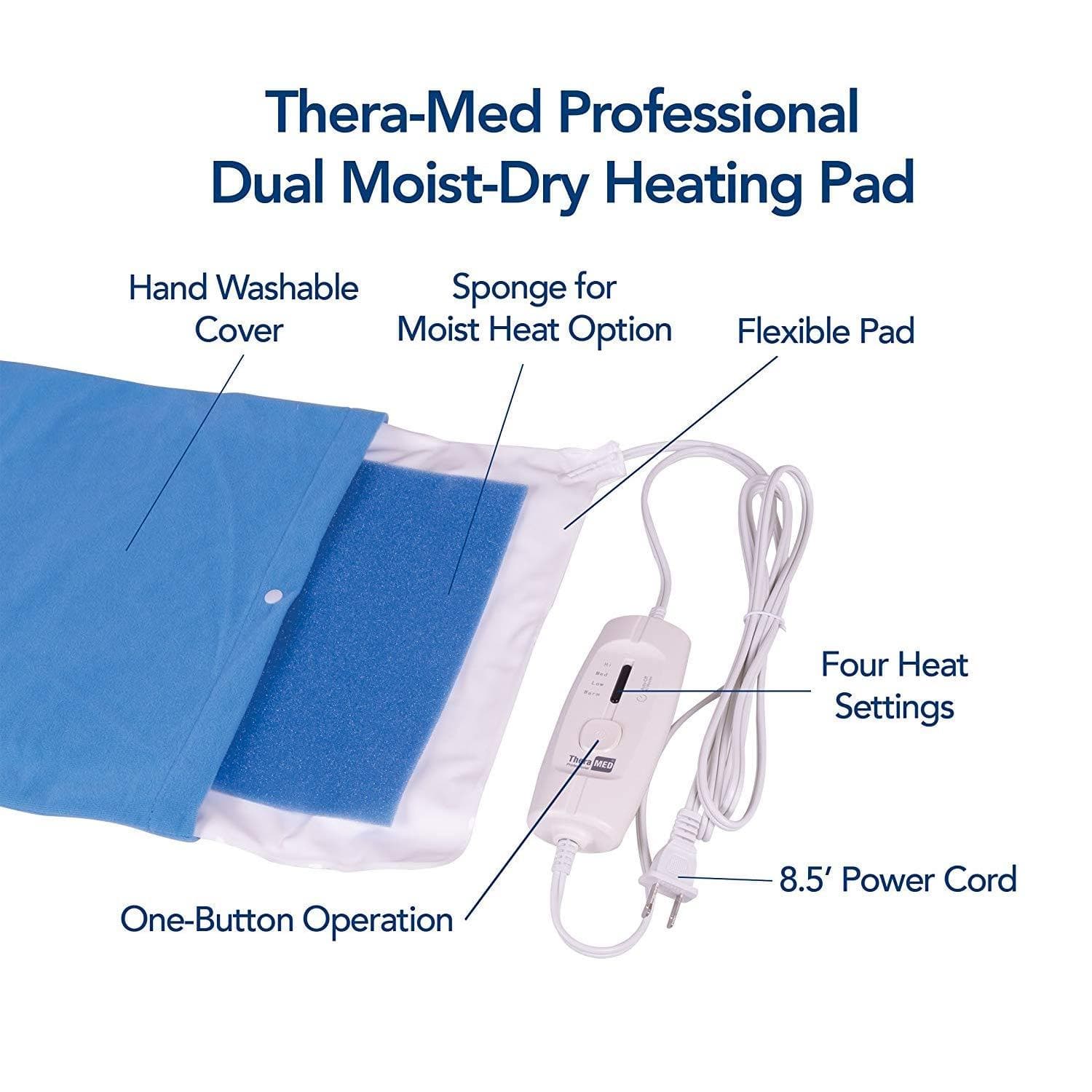 Thera-Med Professional Dual Moist-Dry Electric Heating Pads - Senior.com Heating Pads & Blankets