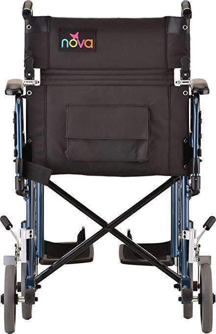 Nova Medical 349 19" Transport Chair with Detachable Arms & Swing Away Foot Rests - Senior.com Transport Chairs
