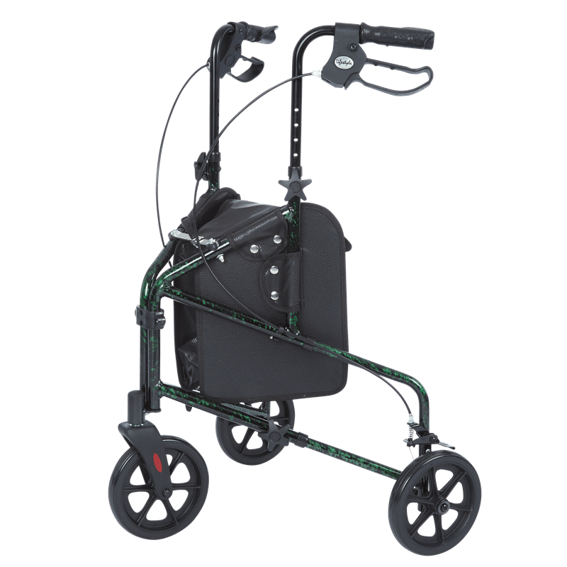 Lifestyle Mobility Aids Rally Lite - Aluminum 3 Wheel Folding Walkers with Tote - Senior.com Rollators