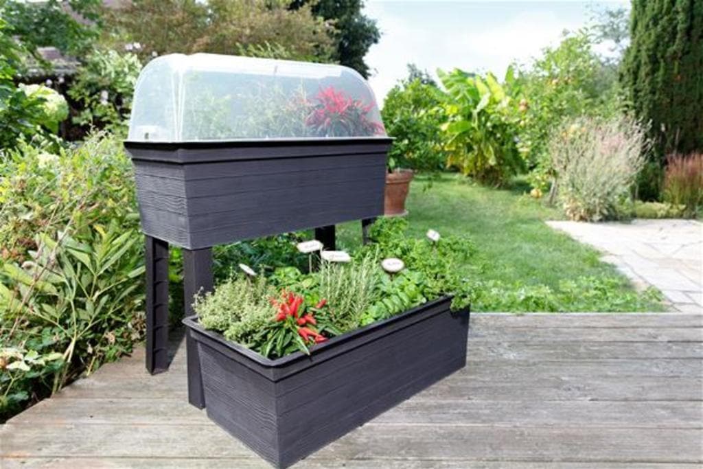 Exaco Balcony Raised Bed Planter - XL 12.8 Gallon Capacity - Senior.com Raised Gardens