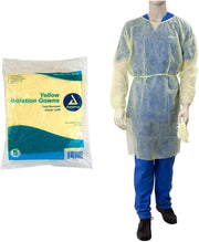Dynarex Disposable Isolation Gowns Professional-Grade - Individually wrapped - Senior.com Isolation Gowns Level 1