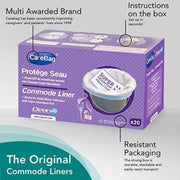 Cleanis Carebag Commode Liner with Super Absorbent Pad - 20 Liners per Box - Senior.com Commode Liners