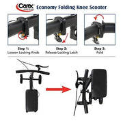 Carex Folding Knee Walker Scooter - 300 Lbs Weight Capacity - Senior.com Knee Walkers