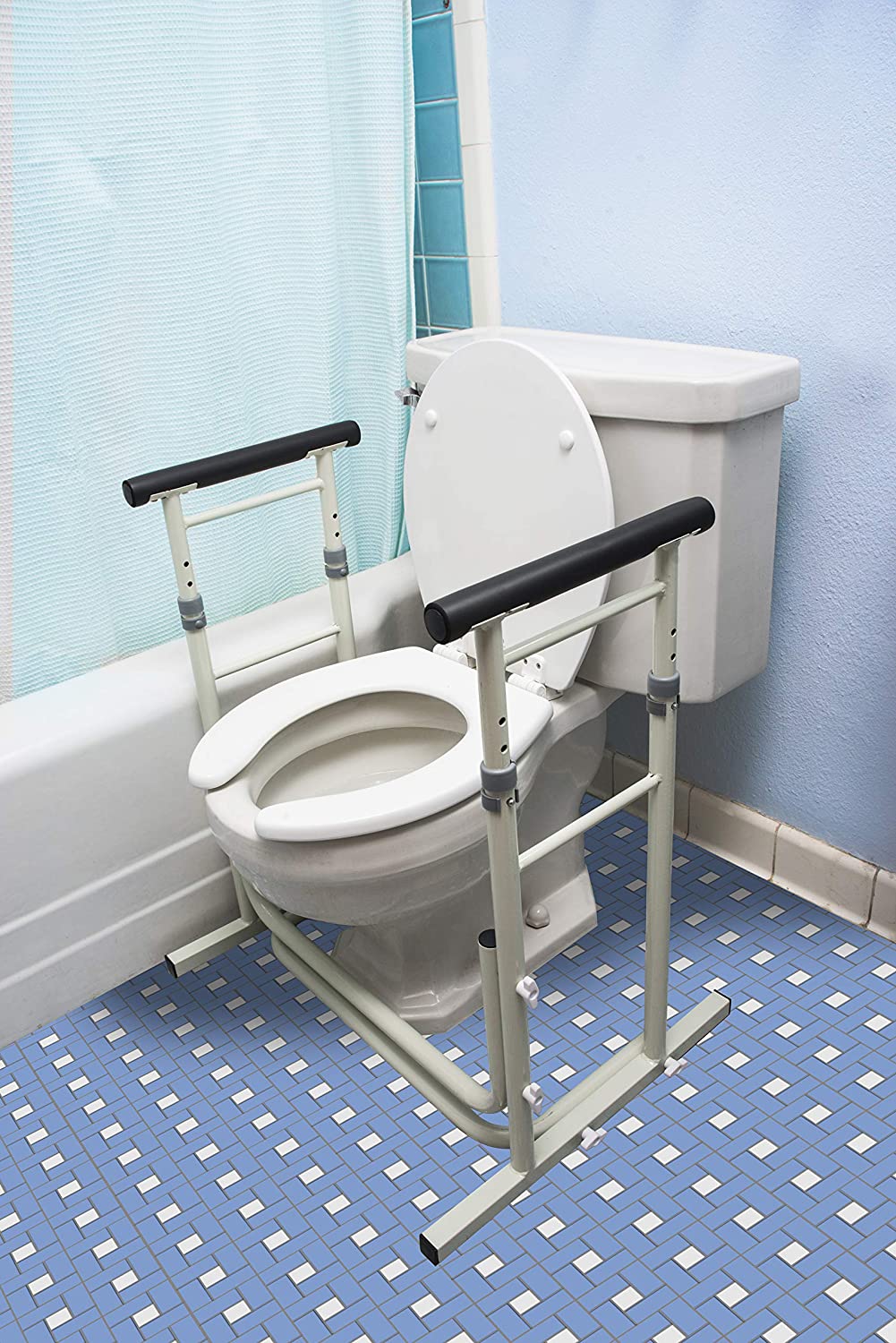 Essential Medical Supply Height Adjustable Standing Toilet Safety Frame with Foam Handles - Senior.com Toilet Safety Frames