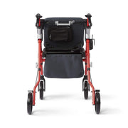 Medline Premium Empower Rollator Walker with Microban Antimicrobial Protection, Seat, Comfort Handles and Thick Backrest - Senior.com Rollators