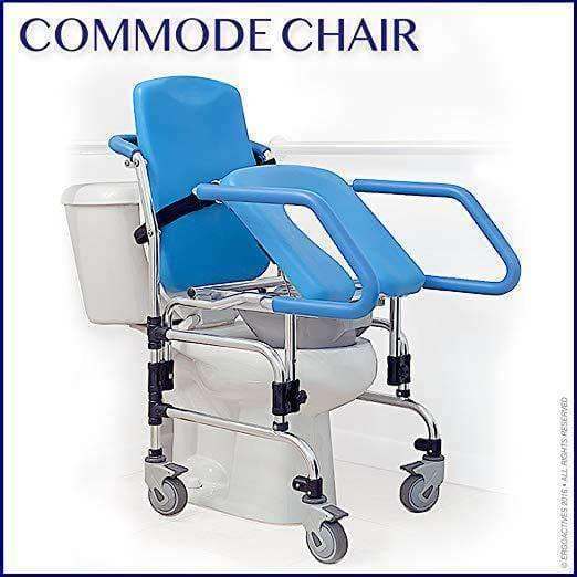 Ergoactives Mobile Deluxe Commode Chair with Assistive Lift Seat - Senior.com Commodes