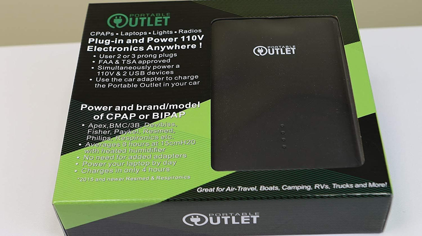 Portable Outlet Rechargeable CPAP Battery and Universal Battery Pack  - 155W - Senior.com CPAP Batteries