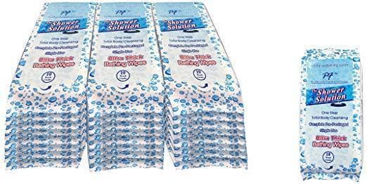 Premium Formulations - Shower Solutions No Rinse Extra Thick Bathing Wipes - Senior.com Cleansing Wipes