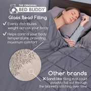 Bed Buddy Cooling Weighted Blanket 17 lbs - Heavy Blanket with Weighted Beads - Senior.com Weighted Blankets