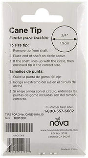Nova Medical Universal Cane Tips - 3/4 Inch Diameter - Senior.com Cane Tips