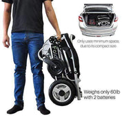 Foldawheel Electric Lightweight Folding Power Chair with Long Range Battery - Only 55 lbs - Senior.com Power Chairs