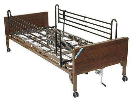 Drive Medical Semi Electric Hospital Bed with Full Rails - Senior.com Bed Packages