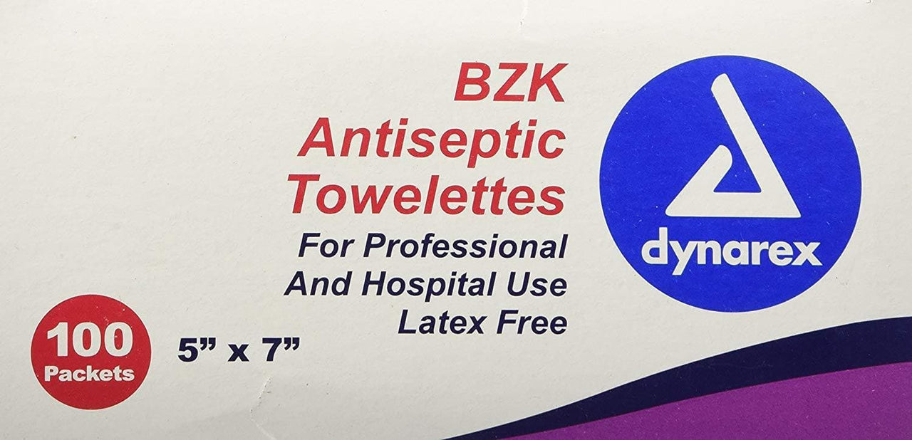 Dynarex Antiseptic Wipe Benzalkonium Bzk First Aid Wipes 5 X 7 3967