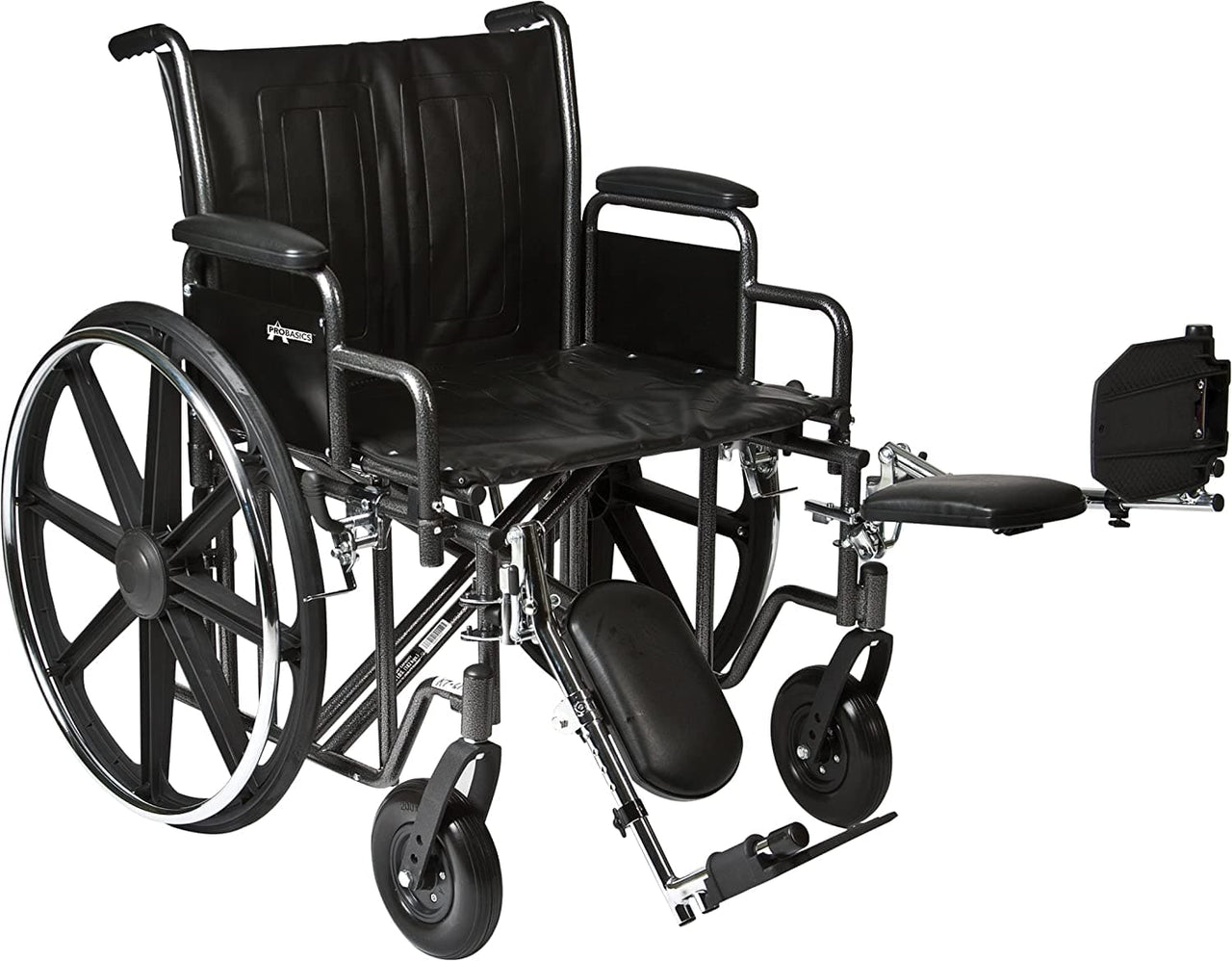 ProBasics K7 Heavy-Duty Wheelchair - Vinyl Upholstered Seat, Removable Desk-Length Arms, and Elevating Legrests - Senior.com Wheelchairs