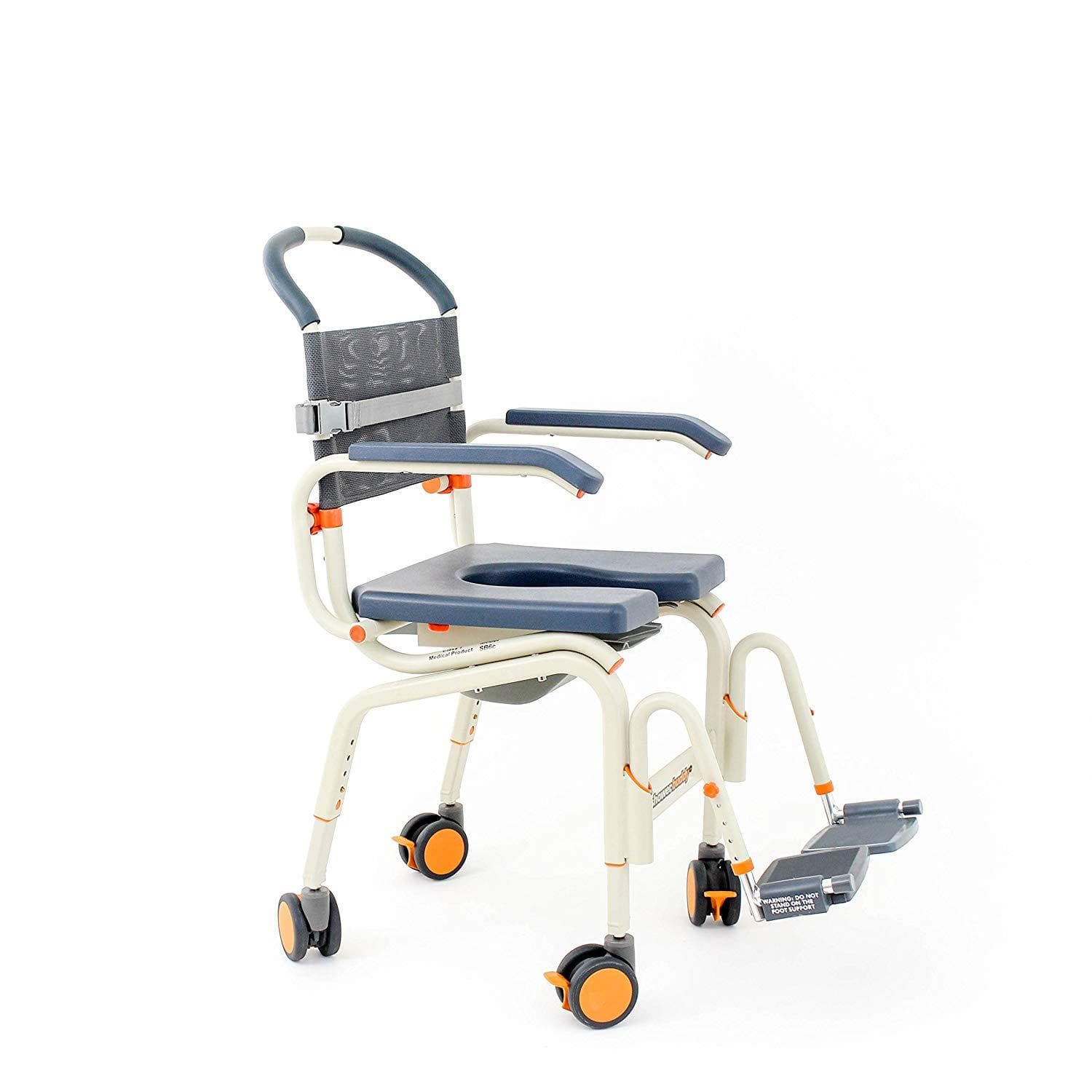 ShowerBuddy Roll-In Buddy Lite Transport Shower Chair with Commode Opening - Senior.com Shower Chairs