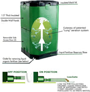 Exaco Aerobin 400 Insulated Composter with Self Aeration System - Senior.com Composter