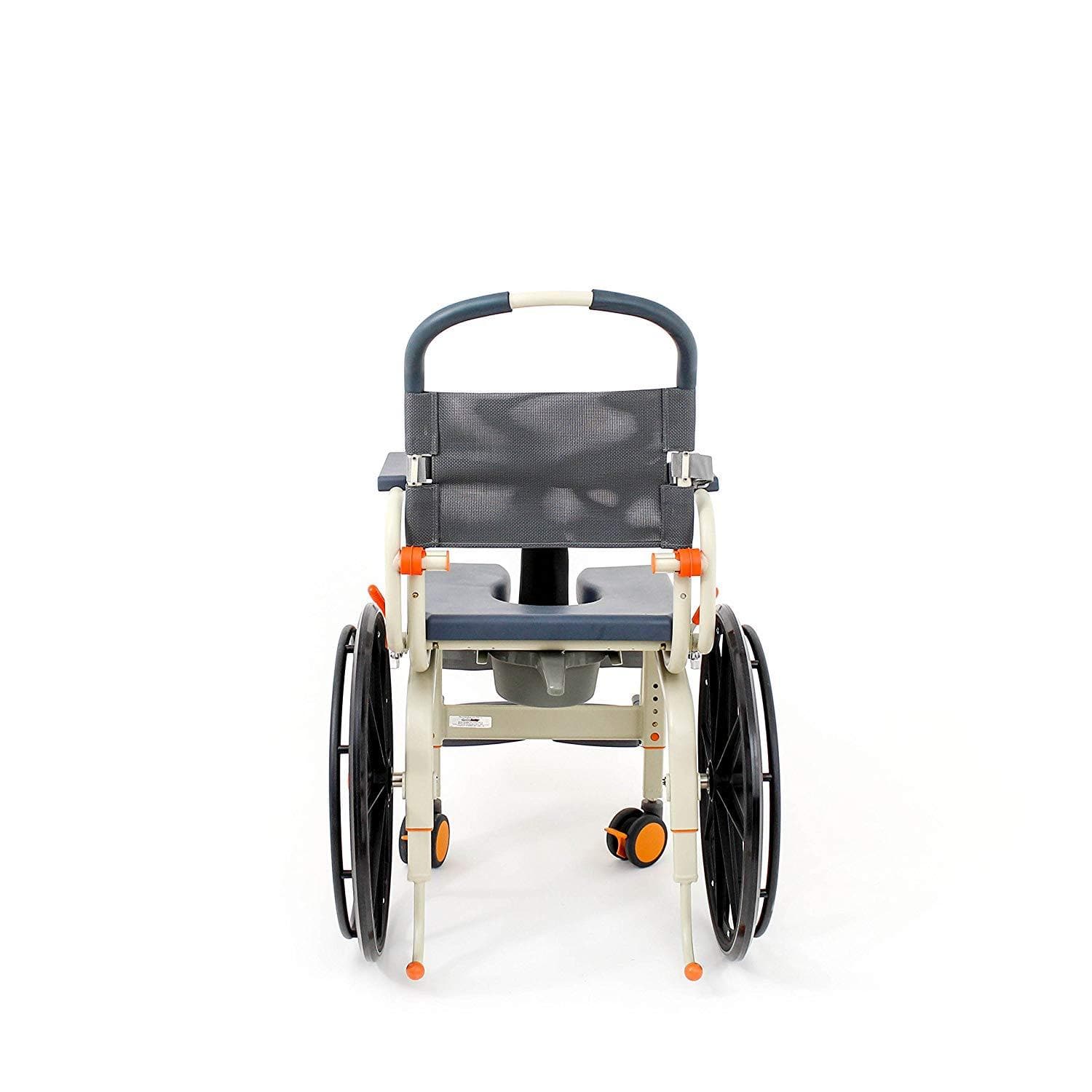 ShowerBuddy Self-Propelled Roll-In Buddy Solo Shower Chair with Commode Opening - Senior.com Shower Chairs