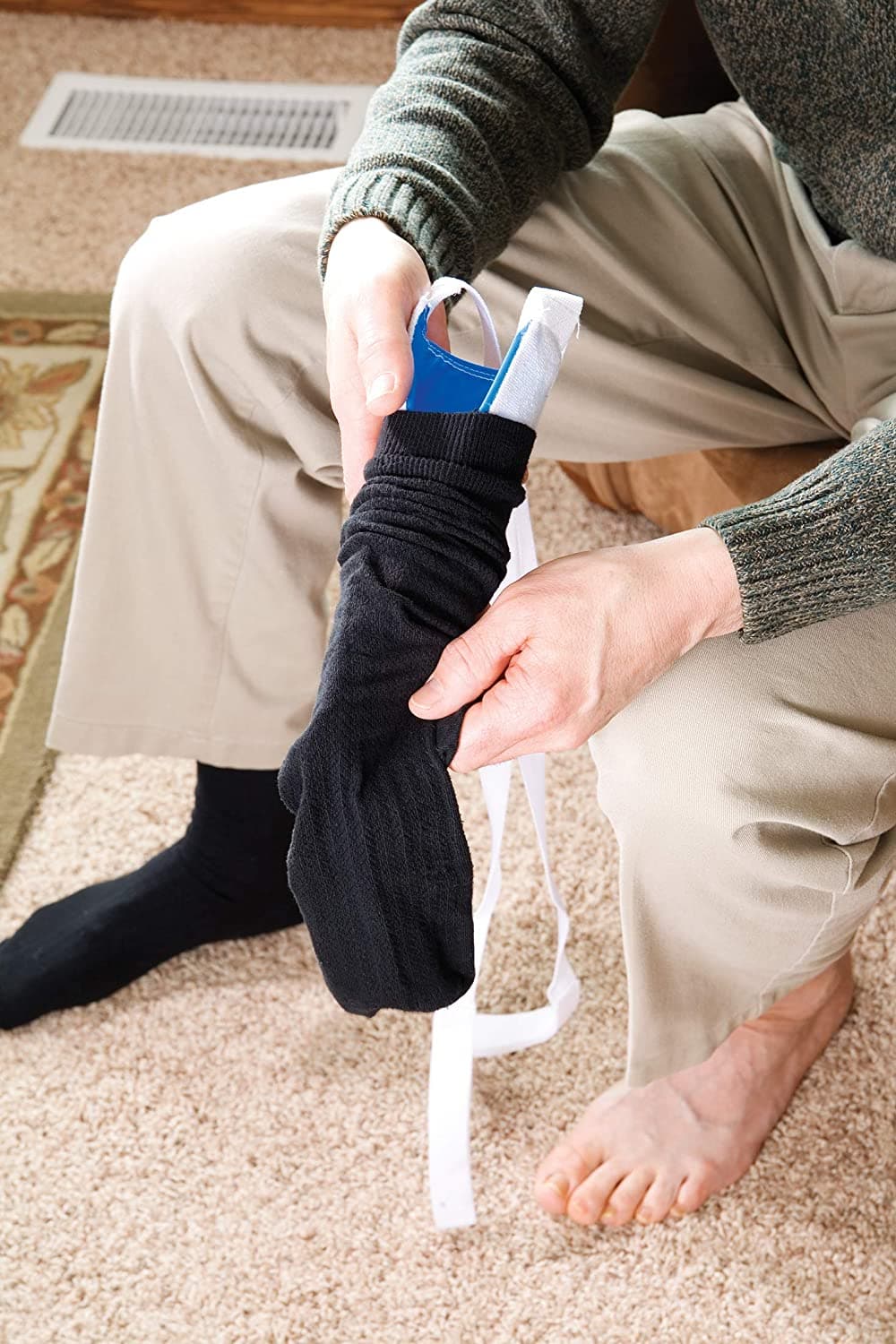 Carex Sock Aid - Easy On Easy Off - Sock Slider and Sock Assistance Device - Senior.com Sock Aids