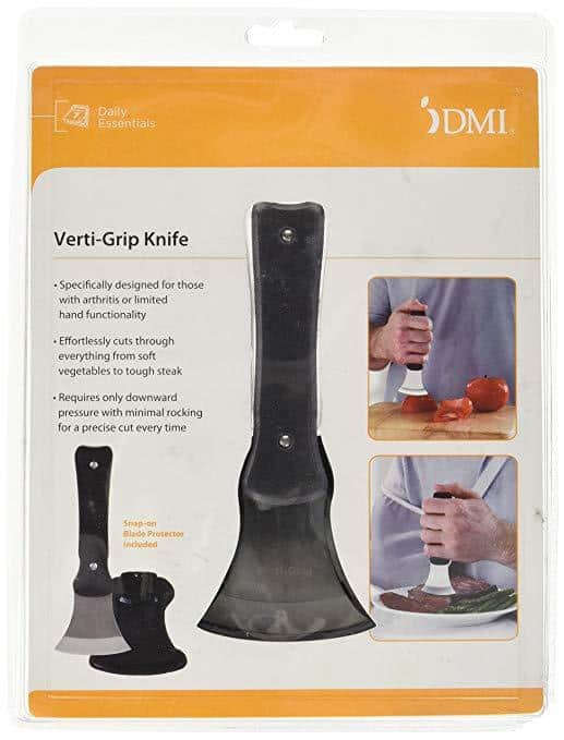 DMI Verti-Grip Curved Cutting Kitchen & Dinner Knife for Individuals with Limited Hand Strength - Senior.com Knives