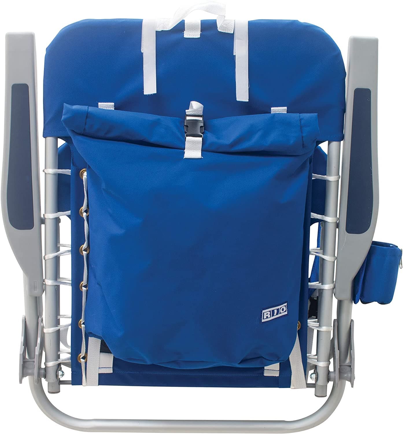 RIO Lace-up Aluminum Lightweight Removable Backpack Chair - Pacific Blue - Senior.com Portable Chairs