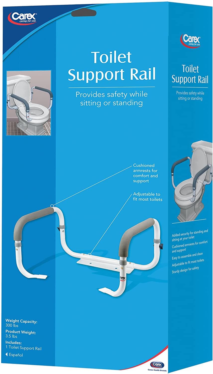 Carex Toilet Safety Frame with Adjustable Width - Easy Installation - Senior.com Toilet Safety Frames